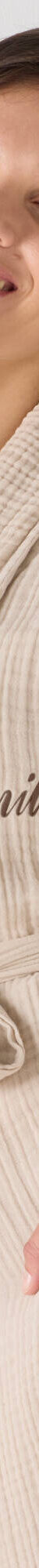 Peignoir col châle mixte triple gaze de coton Colombine®, personnalisable (sable) Peignoir col châle mixte triple gaze de coton Colombine®, personnalisable (sable)